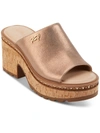 Karl Lagerfeld Clarina Womens Leather Comfort Wedge Sandals In Multi