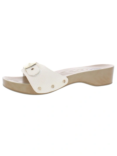 Dr. Scholl's Shoes Classic Womens Slide Sandals In White