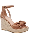 Kate Spade Tianna Suede Bow Wedge Espadrille Sandals In Multi