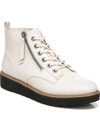 Naturalizer Eeva Womens Faux Leather Double Zipper Booties In White