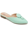 Journee Collection Mallorie Womens Faux Leather Embellished Mules In Green