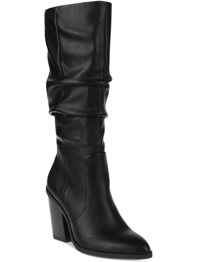 Dolce Vita Numbra Womens Faux Leather Pointed Toe Mid-calf Boots In Brown