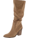 Dolce Vita Numbra Womens Faux Leather Pointed Toe Mid-calf Boots In Brown