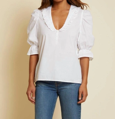 Nation Ltd Honey Frilly Blouse In White