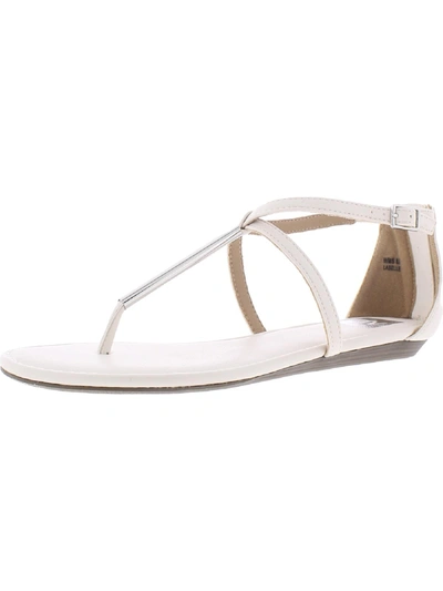 Dolce Vita Labelle Womens Thong Open Toe T-strap Sandals In White