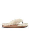 Olukai Kipea Heu Genuine Shearling Slide Sandal In Multi