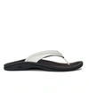 OLUKAI Women's Ohana Beach Sandal In White/black