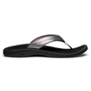 OLUKAI Women's Ohana Flip Flop In Pewter/black