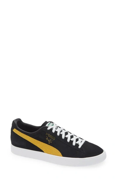 Puma Clyde Og Sneaker In  Black-yellow Sizzle