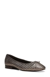 Donald Pliner Juliet Ballet Flat In Pewter