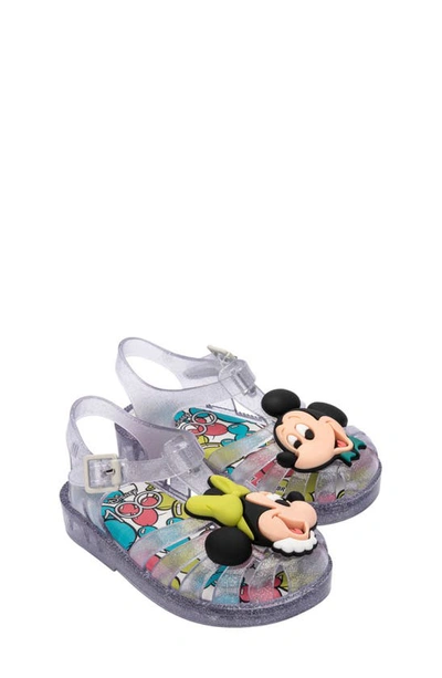 Melissa Kids' X Disney® Mickey & Minnie Possession Fisherman Sandals In Clear/ Red