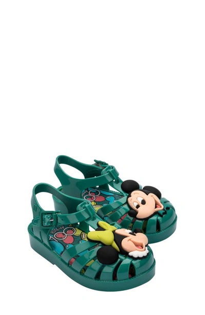 Melissa Kids' X Disney® Mickey & Minnie Possession Fisherman Sandals In Green