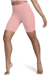 Nike Women's Zenvy Gentle-support High-waisted 8" Biker Shorts In Pink