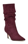 Nine West Mycki Slouch Boot In Dark Red