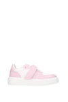 GANNI SNEAKERS LEATHER PINK WHITE