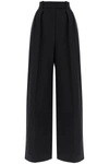 Khaite Cessie Pleated Woven Wide-leg Pants