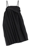 Mm6 Maison Margiela Pleated Foldover Mini Dress