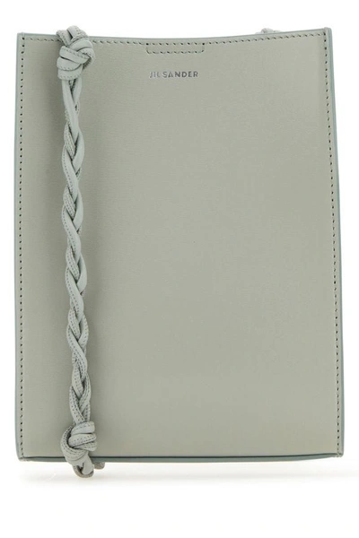 JIL SANDER JIL SANDER WOMEN SAGE GREEN LEATHER SHOULDER BAG