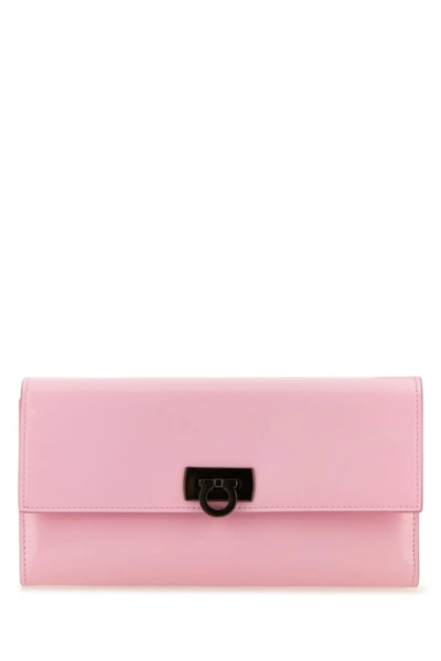 Ferragamo Salvatore  Woman Pink Leather Wallet