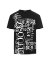 ALEXANDER MCQUEEN ALEXANDER MCQUEEN T-SHIRT WITH WHITE LETTERING LOGO ON CHEST