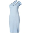 MUGLER Light Blue Cut Out One-Shoulder Dress,616642808473983631
