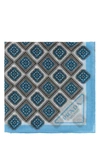 Prada Geometric Print Cotton Scarf With Fringed Edges In Printed
