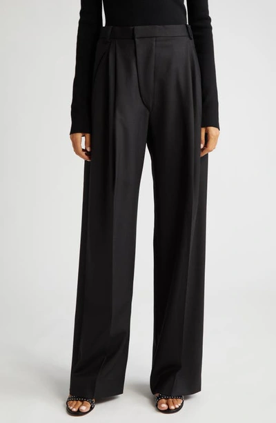 Victoria Beckham Black Wide-leg Trousers