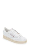 Reebok Club C Vintage Leather Sneakers In White/chalk/lilac