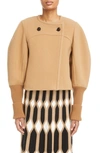 Chloé Iconic Soft Wool Short Jacket In Brown