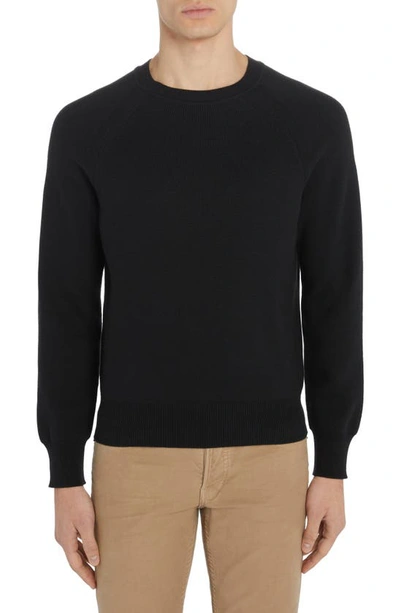 Tom Ford Cotton, Silk & Wool Sweater In Black