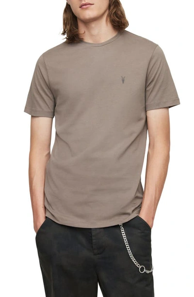 Allsaints Brace Tonic Organic Cotton T-shirt In Putty Brown