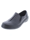 Easy Street Proctor Womens Faux Leather Mini Wedge Slip-on Shoes In Black