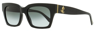 Jimmy Choo Women's Rectangular Sunglasses Jo Ns89o Black Glitter 52mm