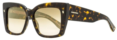 DSQUARED2 WOMEN'S REFINED SUNGLASSES D20017S 086JL HAVANA 54MM