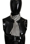 DOLCE & GABBANA Dolce & Gabbana  Stripes Scarf Neck Wrap Shawl Men's Silk