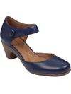 Easy Spirit Clarice Womens Cushioned Footbed Block Heel Mary Jane Heels In Blue