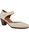 Easy Spirit Clarice Womens Cushioned Footbed Block Heel Mary Jane Heels In White