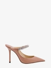 Jimmy Choo 100mm Bing Patent Leather Mules In Pink