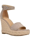 GUESS Hidy Womens Suede Peep-Toe Wedge Sandals
