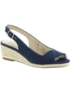 Lifestride Socialite Womens Canvas Peep-toe Slingback Sandals In Multi