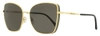 Jimmy Choo Women's Butterfly Sunglasses Alexis 2m2ir Gold/black 59mm In Multi