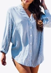 LES CANEBIERS BROUIS OVERSIZED STRIPE SHIRT