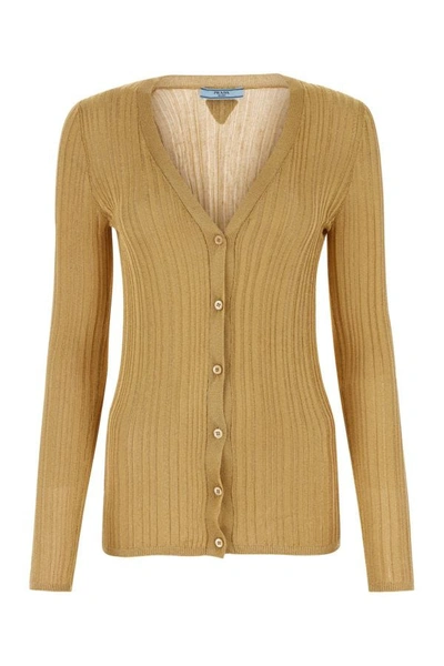 Prada Knitwear In Gold