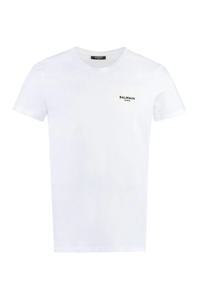 Balmain Logo Cotton T-shirt In White