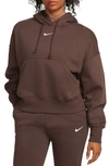 Nike Sportswear Phoenix Fleece Pullover Hoodie In Brown