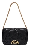 Alexander Mcqueen The Seal Quilted Leather Shoulder Bag In Black