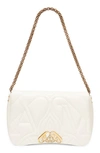 Alexander Mcqueen Alexander Mc Queen Seal Logo Small Leather Crossbody Bag In Soft Ivory