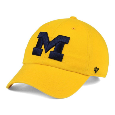 47 ' Gold Michigan Wolverines Clean Up Adjustable Hat