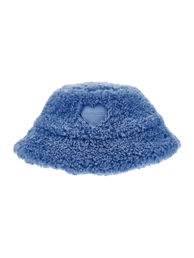 Monnalisa Kids' Heart-motif Bucket Hat In Bluestone