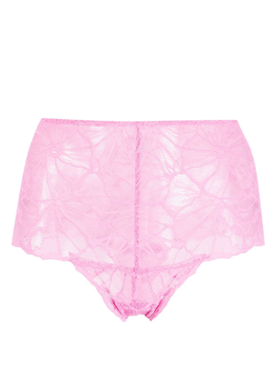 Dora Larsen Lace Greta Thong In Pink